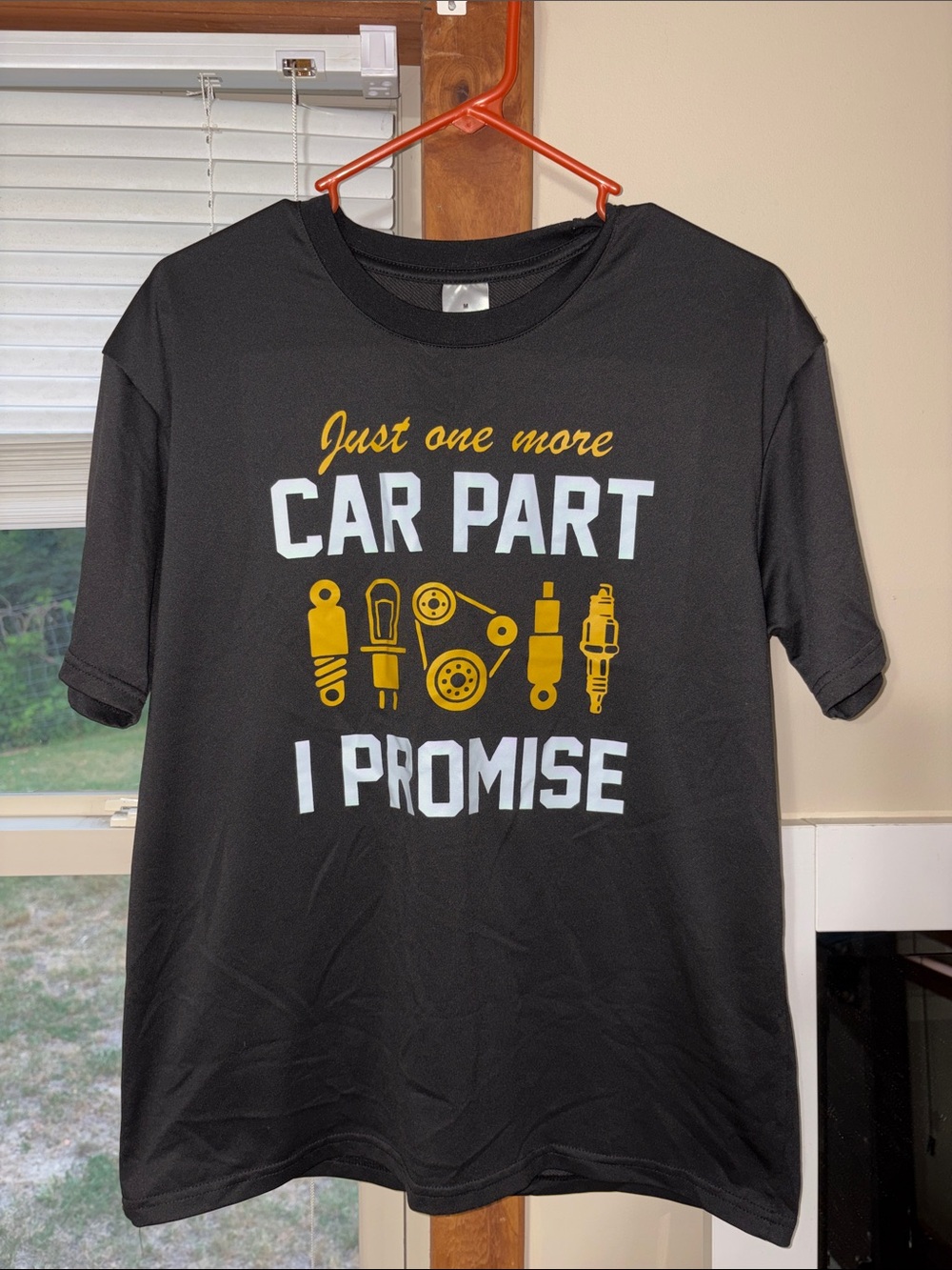 Just One More Car Part I Promise Graphic Tee - Black & Gold